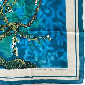 100% Silk Handmade Holland Design ‘Vincent Blooming Almondbranch’ Scarf